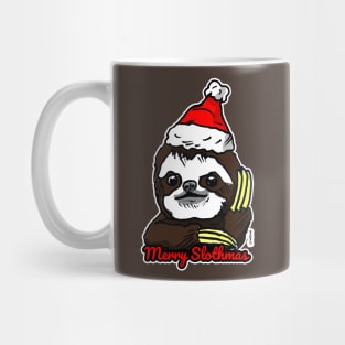 Merry Slothmas - Funny and Cute Christmas Sloth Mug